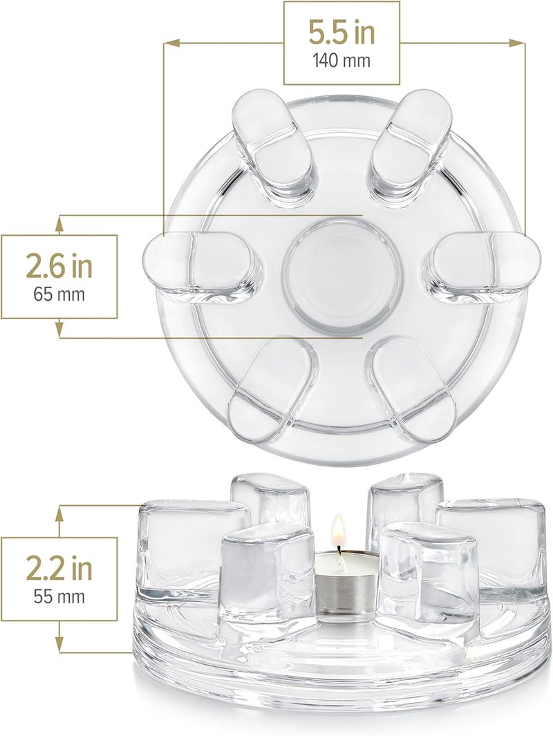 Teabloom Petals Tea Warmer – Elegant Glass Teapot Warmer with Tealight Candle | Universal Fit for Most Teapots | Durable Soda-Lime Glass Design - Image 4